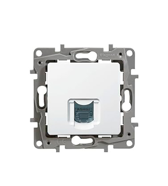 Conector NILOE RJ45 categoría 6 UTP blanco