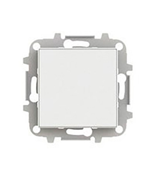 Tapa ciega Sky Niessen Zenit blanco con embellecedor en blanco